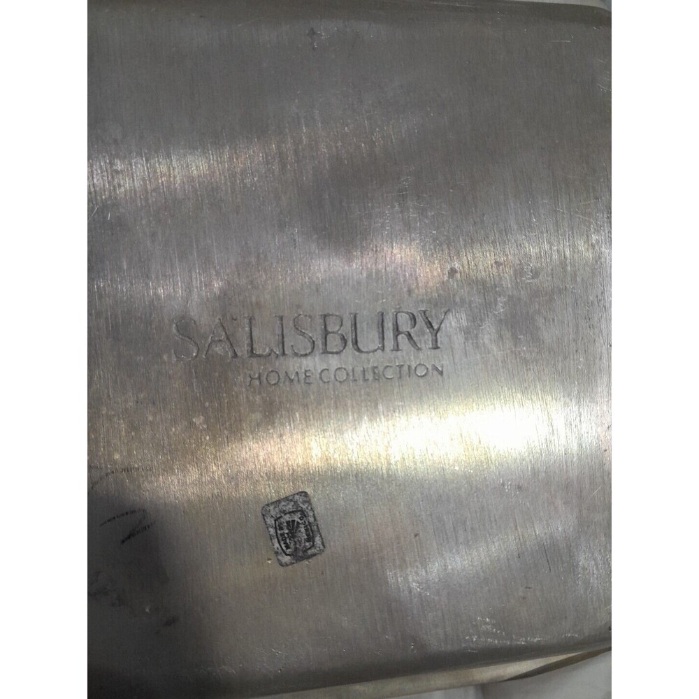 Vintage Salisbury Pewter Compass Dish, Square, Map 8 Inch, HTF - Picture 4 of 10